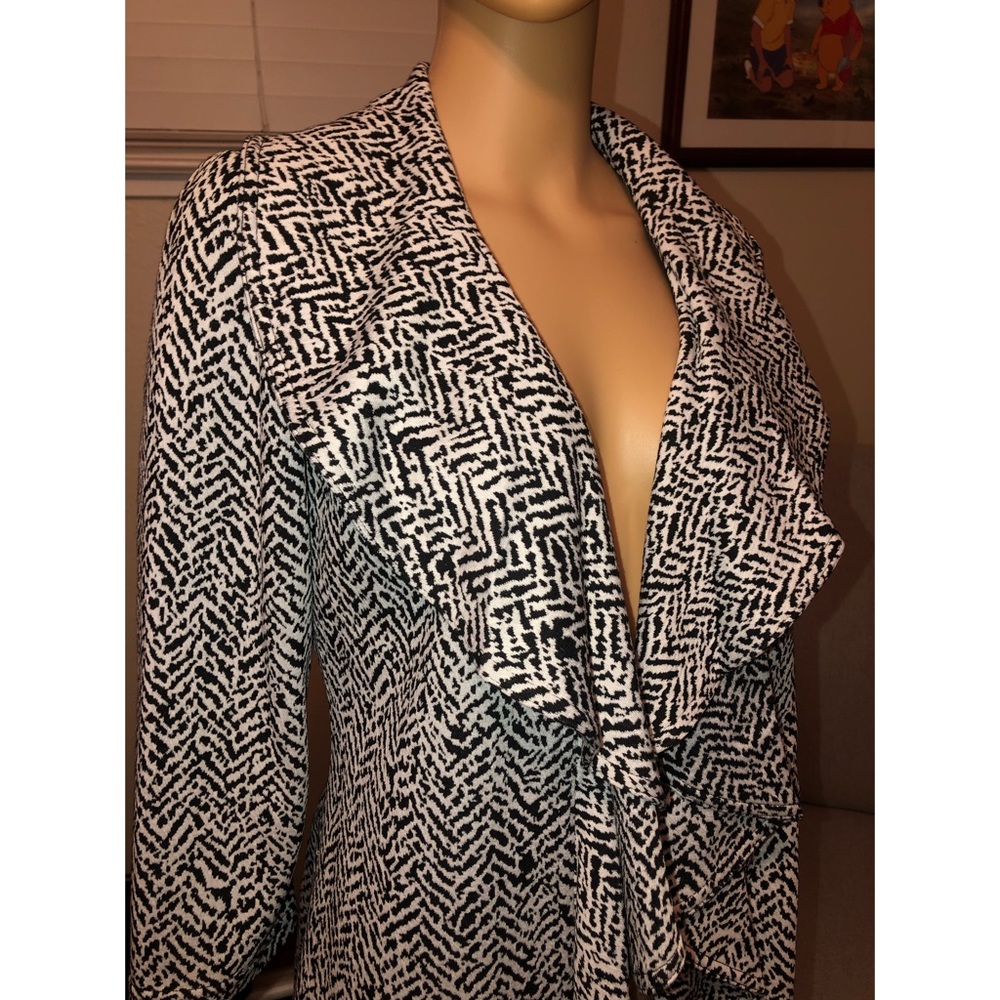 Calvin Klein Drape-Front Ruffle Cardigan - Picture 5 of 10